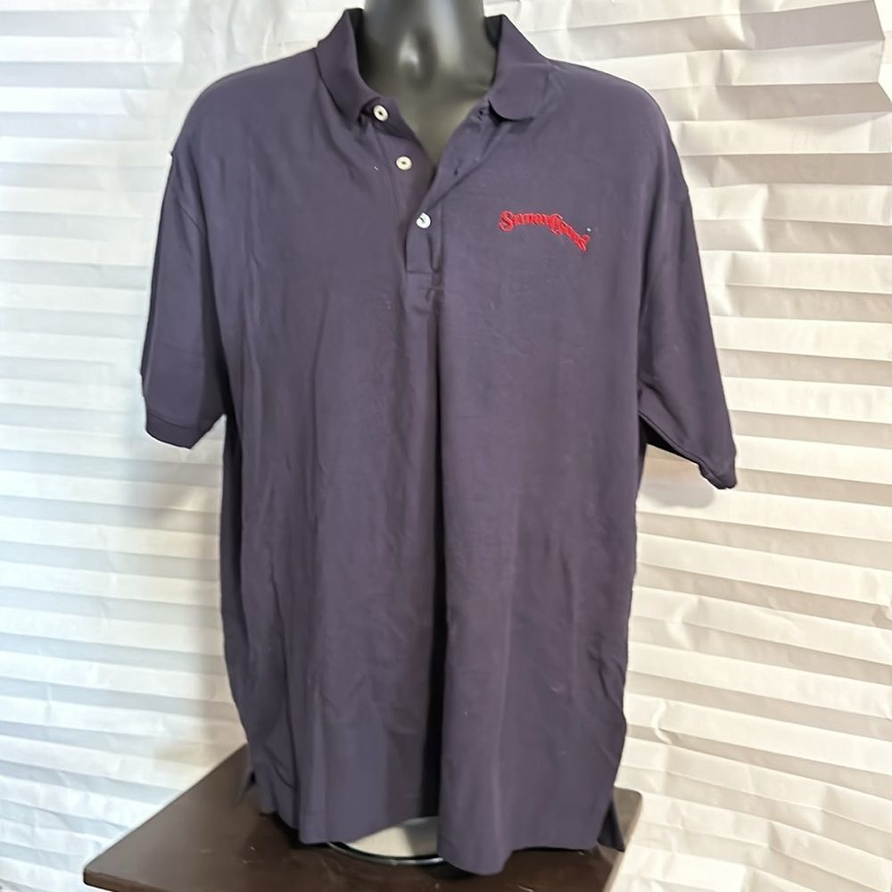 Outer Banks Men’s Dark Blue Polo Shirt Stations Casino Logo Size XL